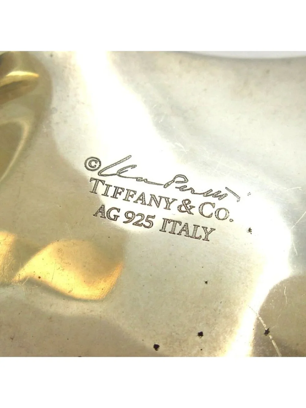 Tiffany & Co Bangle Bone Calf Silver Bracelet